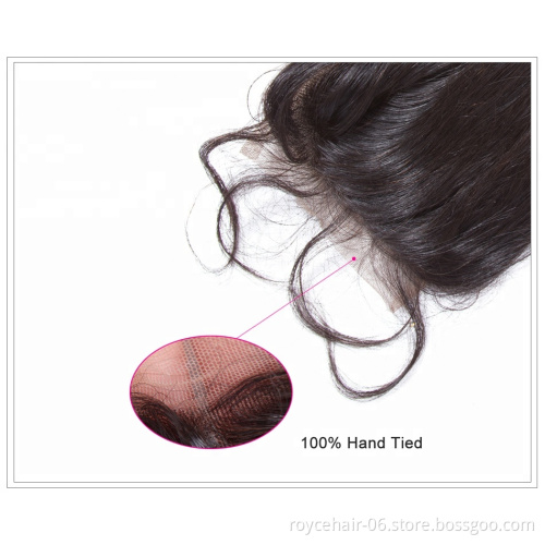 Wholesale  Best Quality Cuticle Aligned Loose Wave Brazilian Three Part Lace Closure